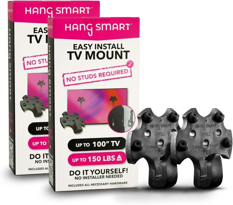 Hang Smart TV HangSmart TV Wall Mount 2-Pack - Universal Compatibility for 19-100 inch TVs, Dual Bundle, Holds up to 150lbs, Easy DIY Installation, Complete Kit with Two Mounts, Perfect for Bundles and Multiple TVs - Image 1